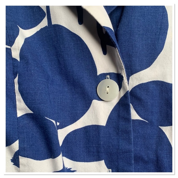 Boden Button Riviera Shirt Dress Blue Off White Size 4 - Picture 6 of 13